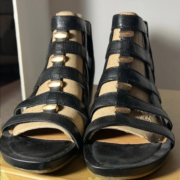 Sofft Black Gladiator Wedge Sandals Rio II. SH161 - Picture 9 of 11
